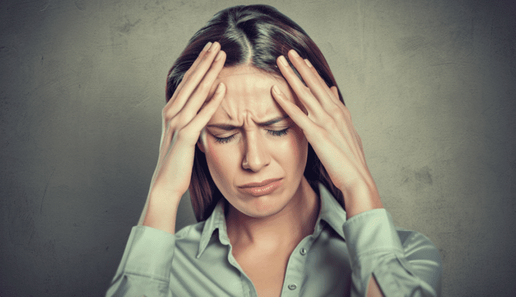 Woman with a headache