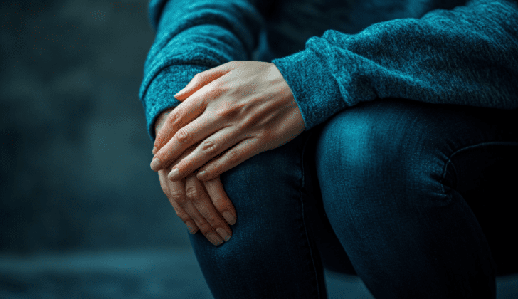 Person with knee pain