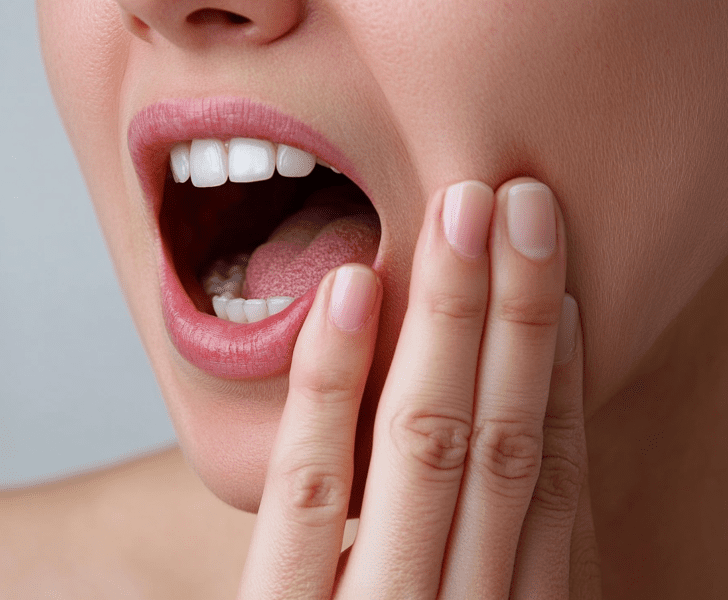 Trismus, a condition characterized by difficulty in opening the mouth fully, often caused by muscle spasms or jaw joint disorders.